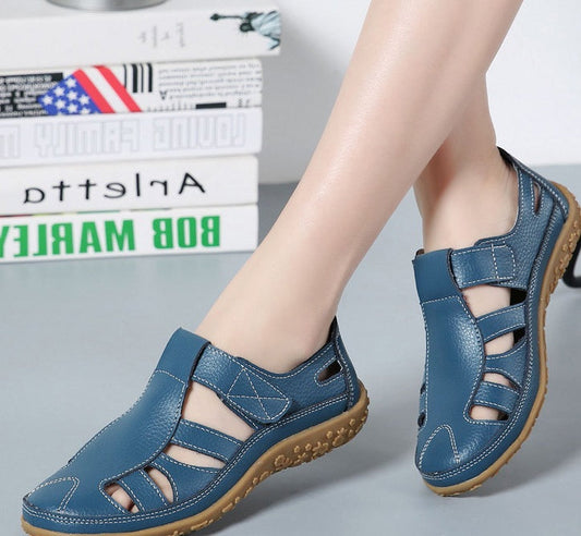 Sandales vivatelle Vintage en Cuir Véritable